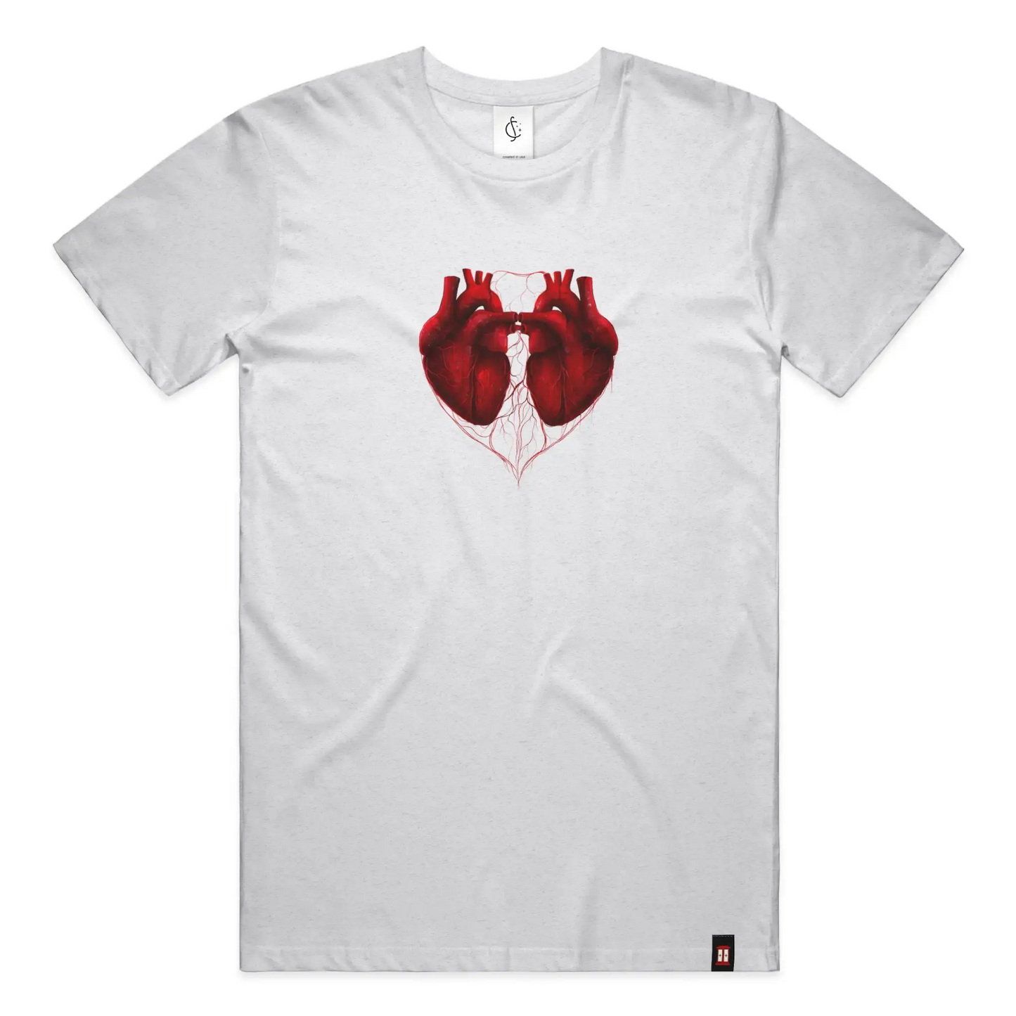 Two Hearts - Unisex Tee - White