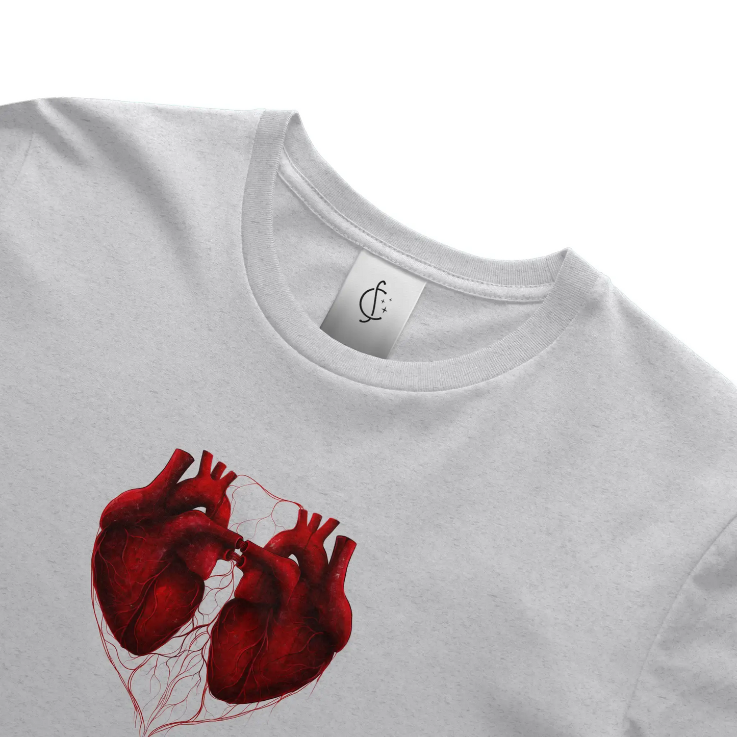 Two Hearts - Unisex Heather Jersey Tee - 3001 CVC