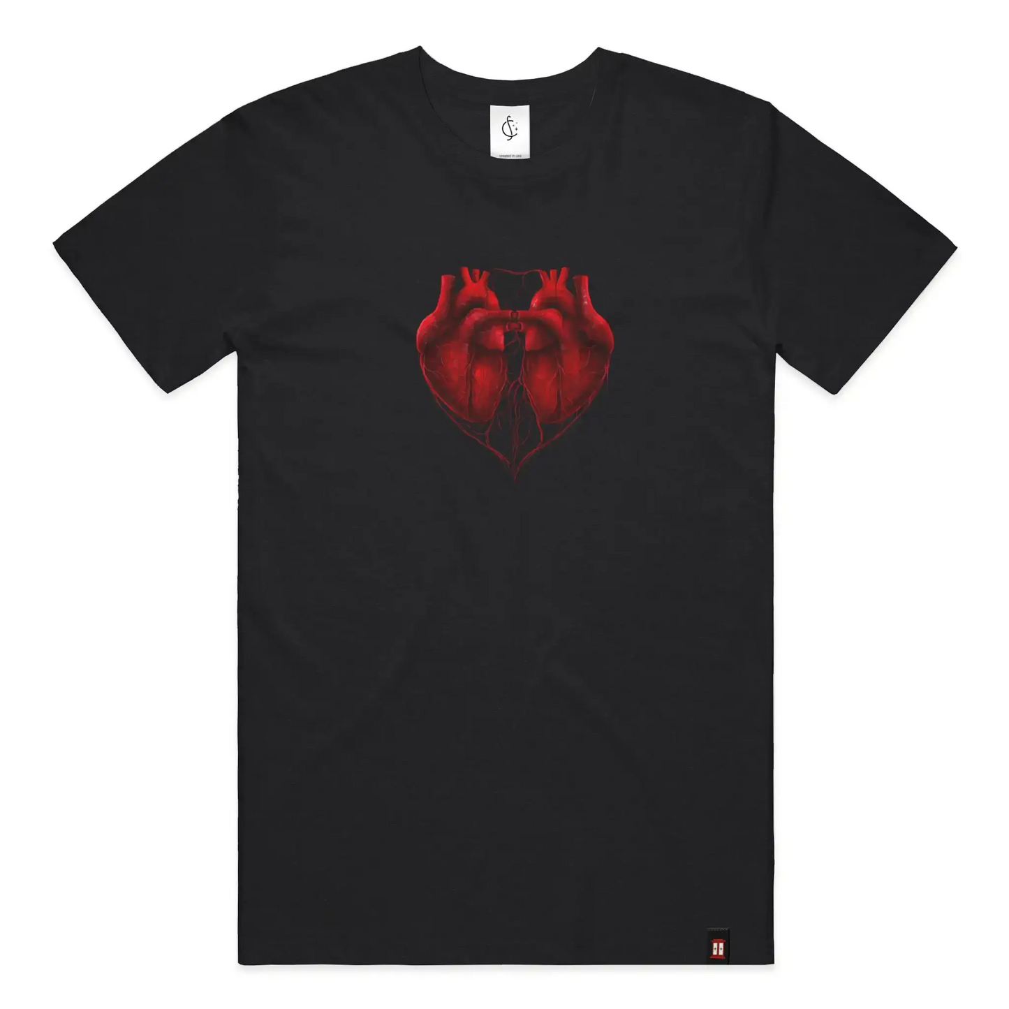 Two Hearts - Unisex Heather Jersey Tee - 3001 CVC
