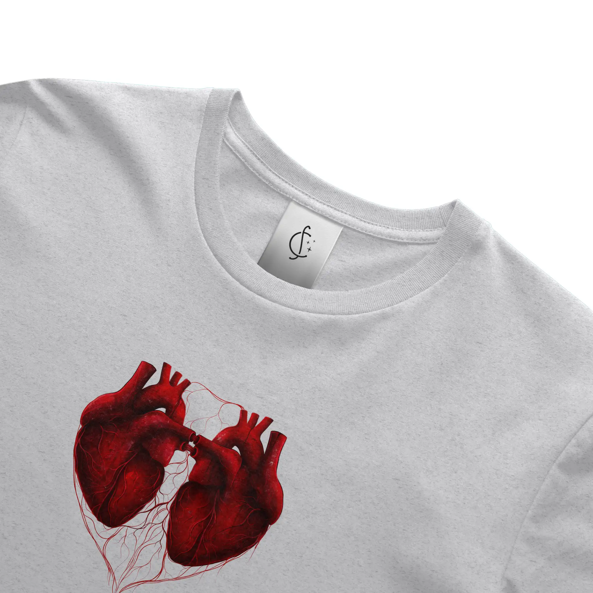 Two Hearts - Unisex Heather Jersey Tee - 3001 CVC