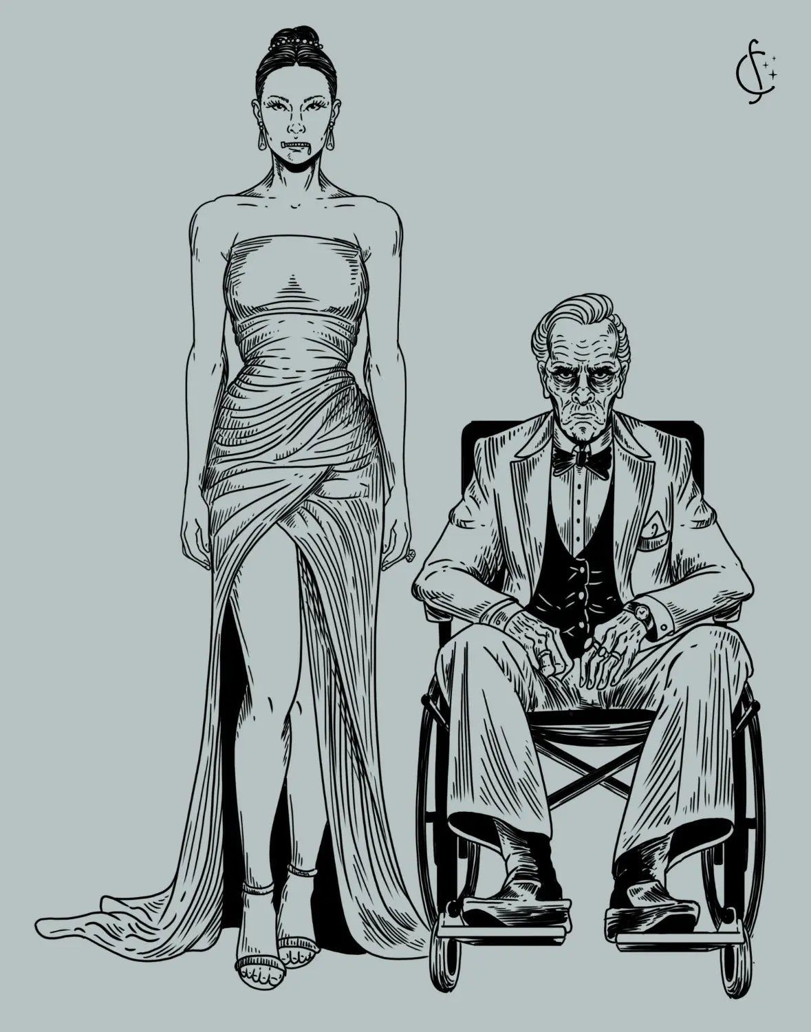 Portrait of a Power Couple - Dusty Study